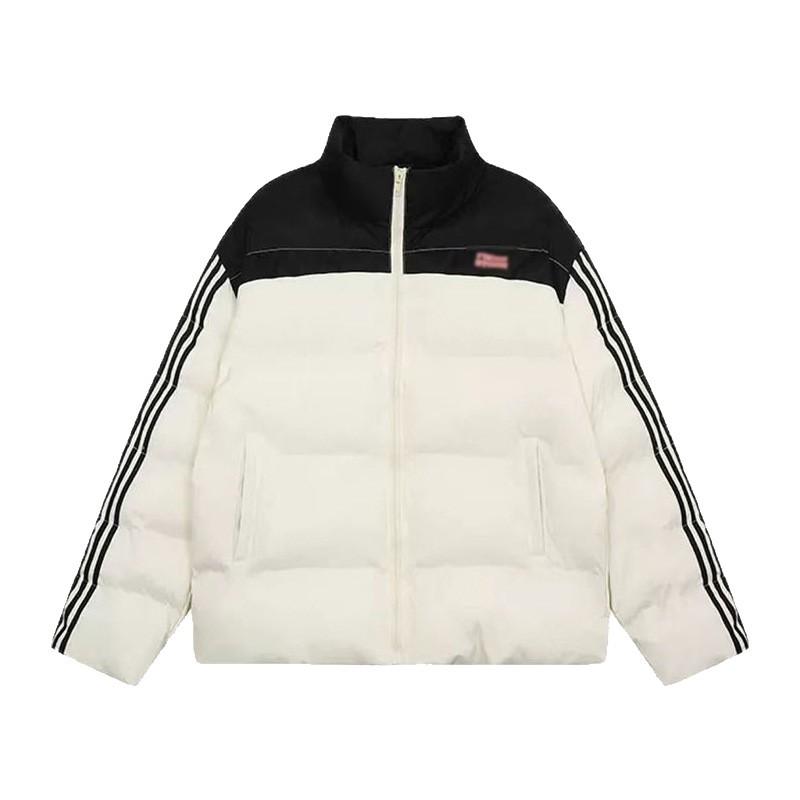 Winter New Loose Contrasting Colors Thickened Warm Bread Clothes Padded Jacket