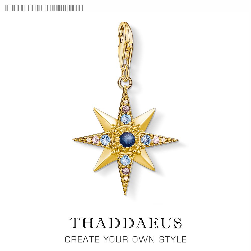 

Lucky Golden Royalty Star Pendant Charm 925 Sliver Bohemia New Fashion Jewelry for Women Men Gift