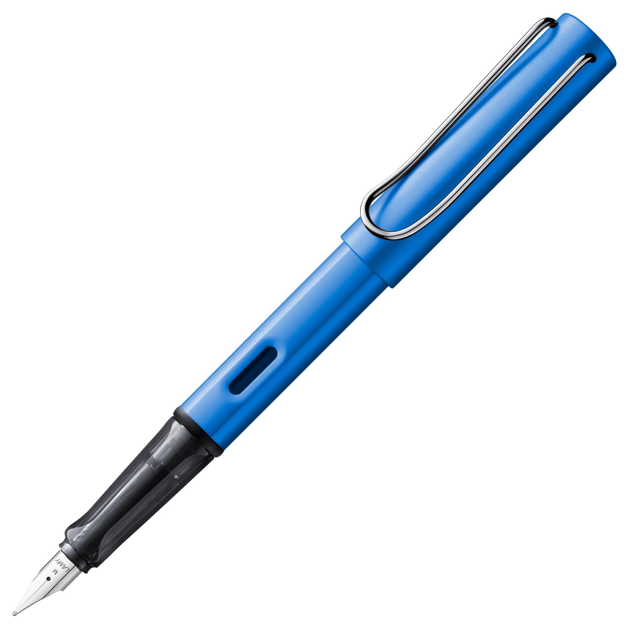 

LAMY Ocean Blue Fountain Pen Ergonomic Grip and Steel Size B Lightweight Aluminum Body Includes LAMY T10 Blue Cartridge AL-star - Nib, - - -
