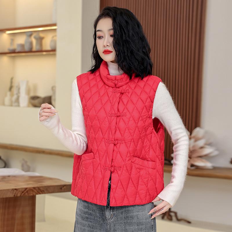 

Ретро жилет из хлопка на пуговицах, женский тонкий жилет, жилет, осень и зима, новый студенческий жилет XXL красный