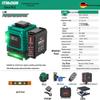 12-Line Green Infrared Laser Level: Wall-Mounted, Floor, Outdoor Automatic Leveling Tool