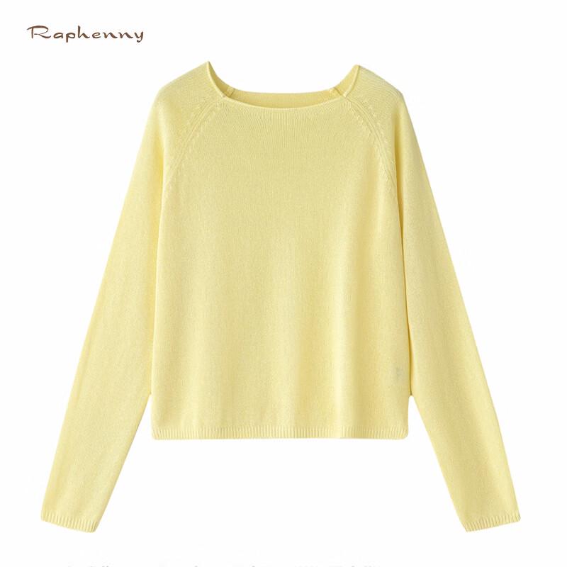 Raphenny Women's Stylish Round Neck Long Sleeve Knit Sweater
