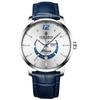 LOUIE JUELEN Master Moon Marke Herren Quarz Charm Uhr Zeiger Wasserdicht Leuchtend Lederarmband Legierung 22mm Breite Glas Mode