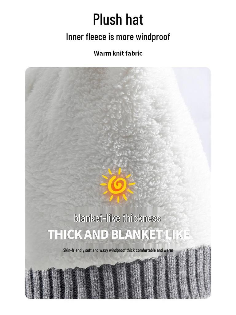 Women's Winter Knit Hat, Scarf, and Gloves Set - Double Layer Fleece Lined for Warmth