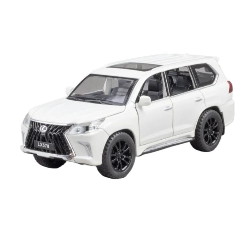 1/32 Scale LEXUS LX570 SUV Alloy Off Road Diecast Metal Model Fine Model Collection Computer Desktop Ornaments Children Birthday Gift
