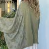 BITCED Women's Printed O-Neck Loose-Fit Casual Top