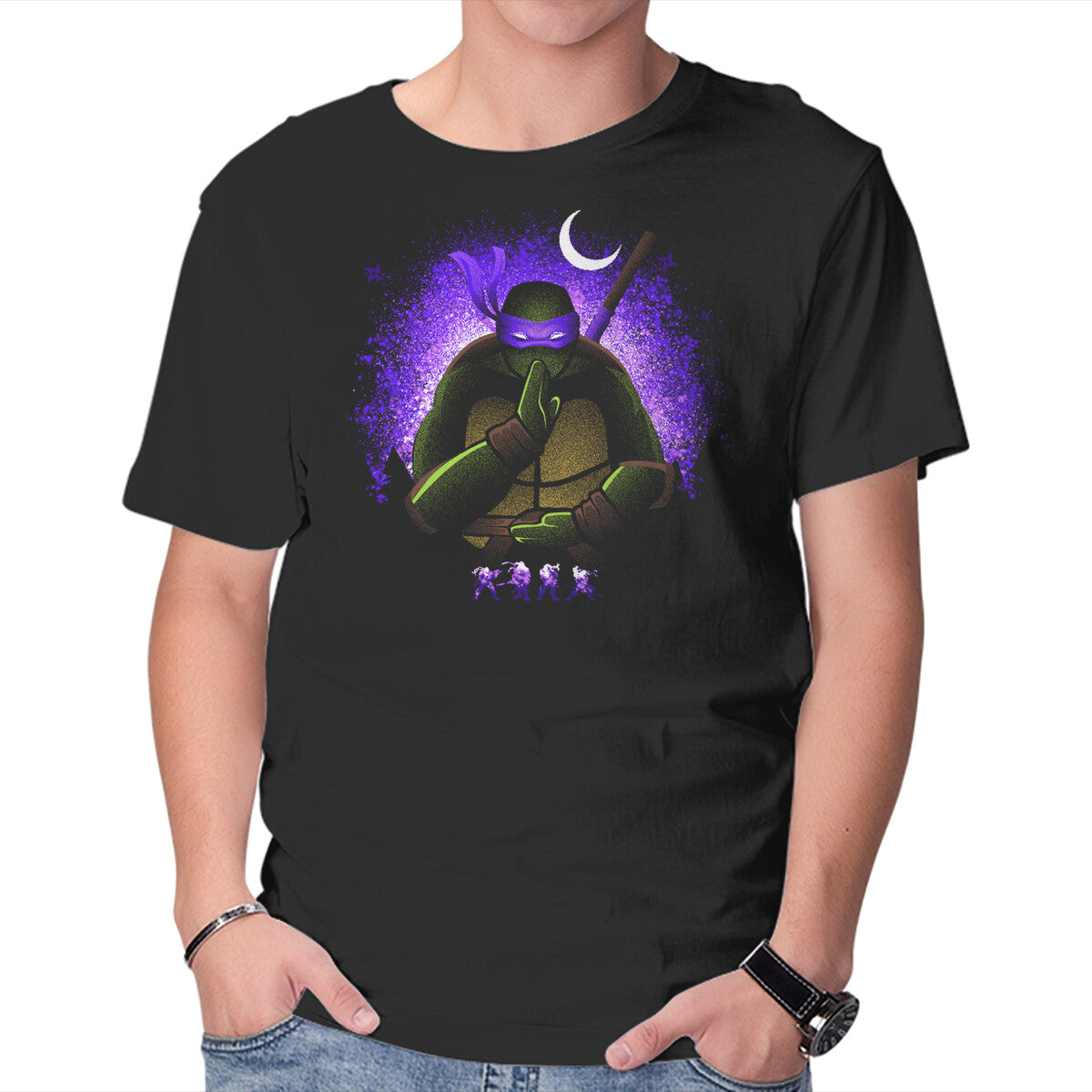 Unisex Crew Neck T-Shirt Brain Graphic Short Sleeve Casual Tee L