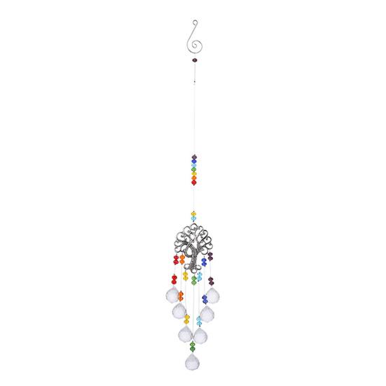 Tree of Life Faux Crystal Suncatcher Decoration Indoor Outdoor Natural