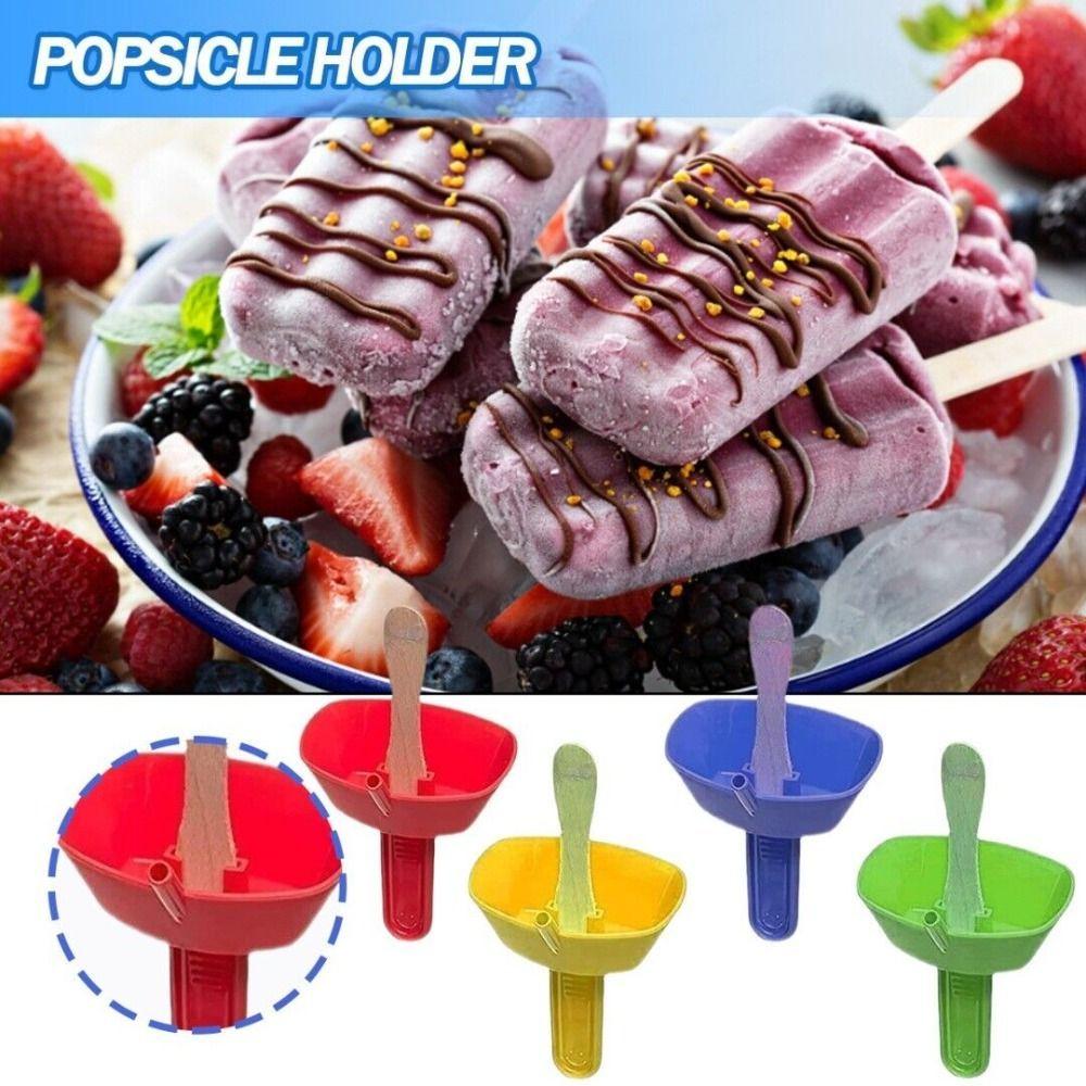 Popsicle Protectors Drip Guard Holder Ice Cream Bracket Cartoon Style Anti-drip Tray Children Kids Home Party Necessity