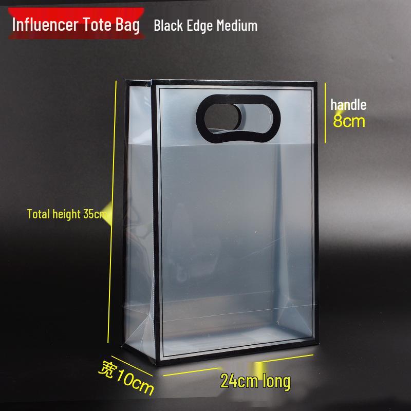 PP Transparent Frosted PVC Teacher's Day/Wedding Gift Tote Bag