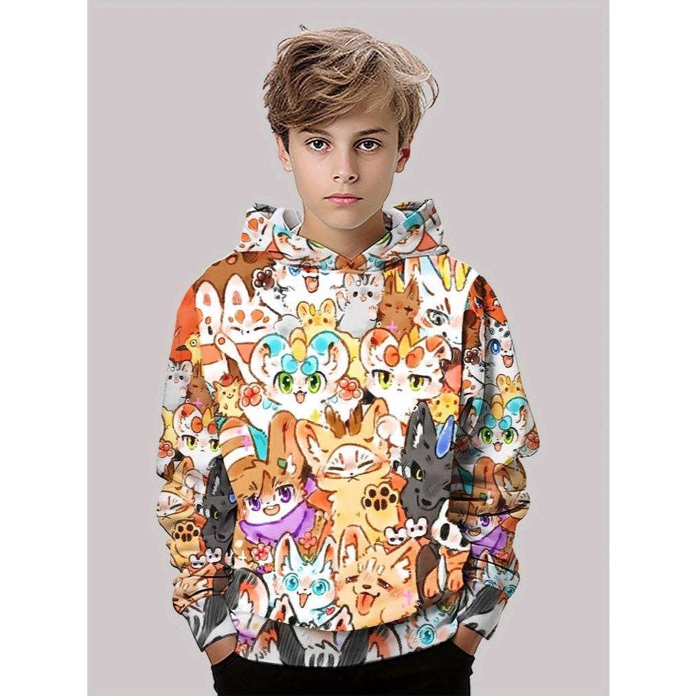3D Digital Printing Cute Party, Cute Pet Collection Hoodie Perfect Gift Fashion Trend Casual Children's Clothing