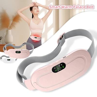 Menstrual Heating Pad Warm Palace Belt Waist Vibration Massage Device Abdominal Massager for Cramps Period Pain Relief