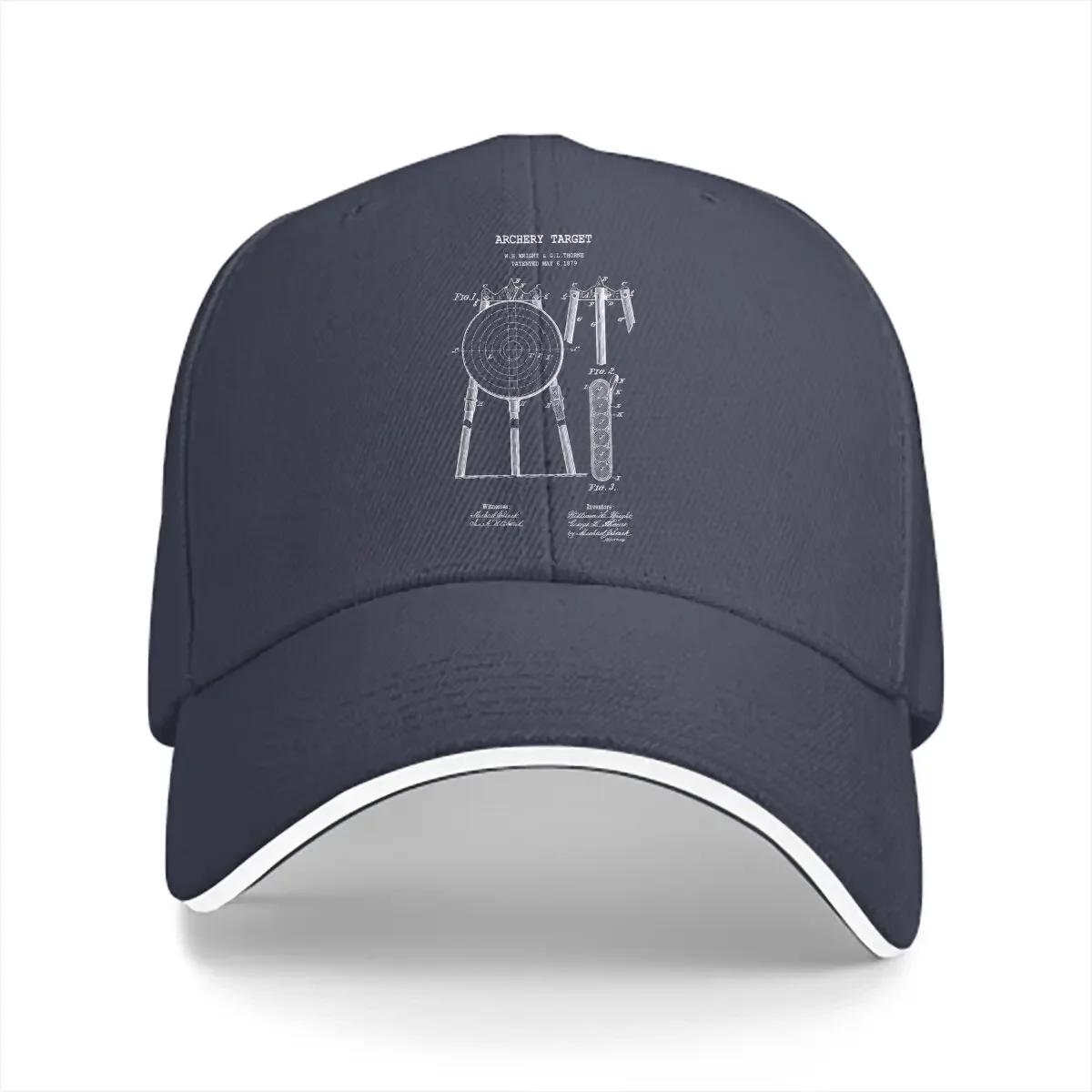 

Archery Multicolor Hat Peaked Unisexs Cap Target Blue Print Personalized Visor Protection Hats One Size