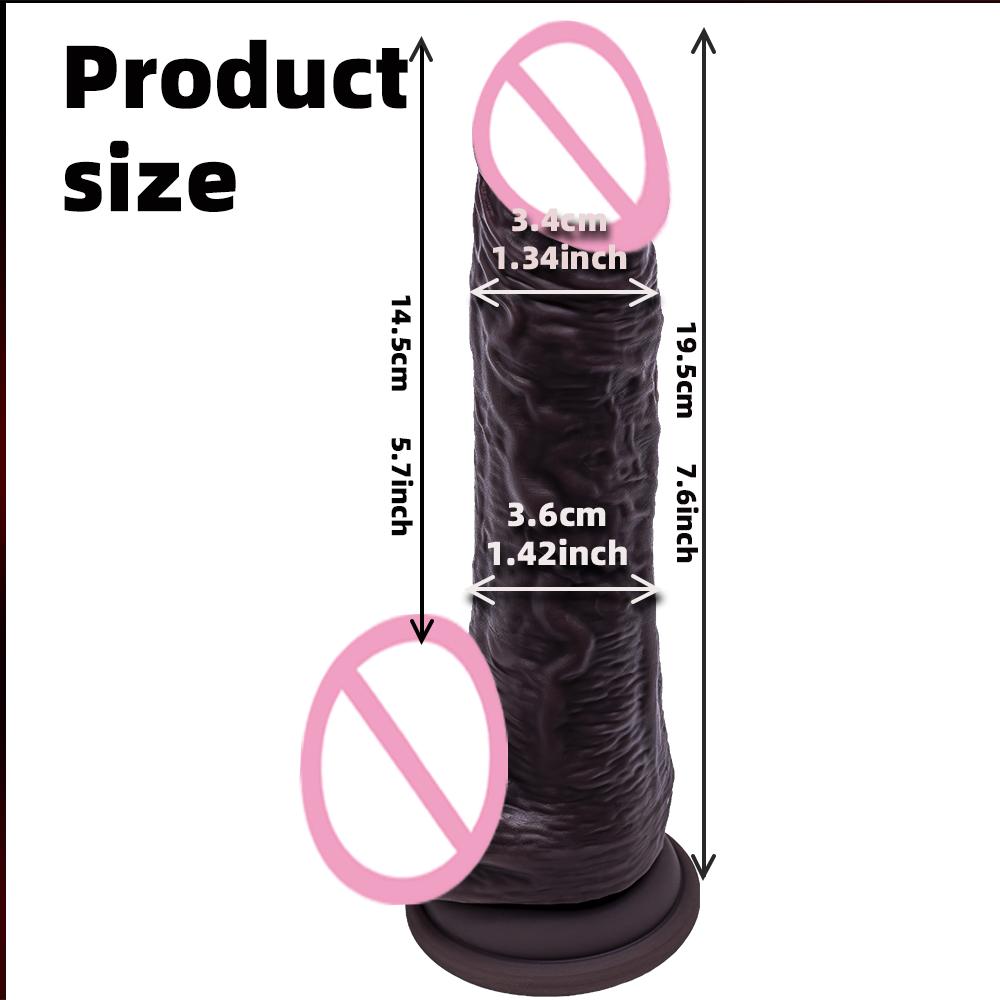 Realistic Soft Dildo Big Glans Cock Double Silicone Penis Vaginal Masturbation Suction Cup Dick Woman Man Anal Sex Toys