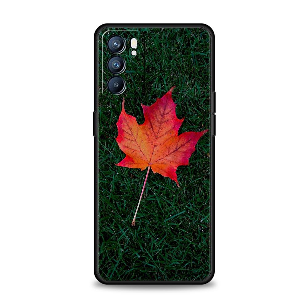 Maple Canada Flag Love Football Phone Case For Oppo Find X5 A54 A53 A52 A9 2020 A15 A95 A16 A76 A74 Reno7 SE Reno6 Pro 5G Cover