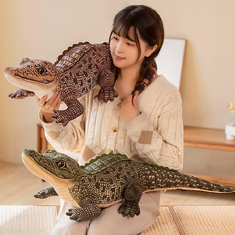 Emulational Plush Crocodile Toy Animal Stuffed Doll Cartoon Decoration Gift Kids
