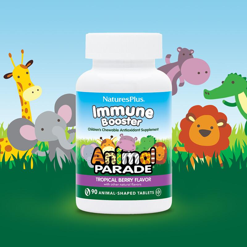 Animal Parade®, Immune Booster, Tropical Berry, 90 Animal-Shaped Tablets