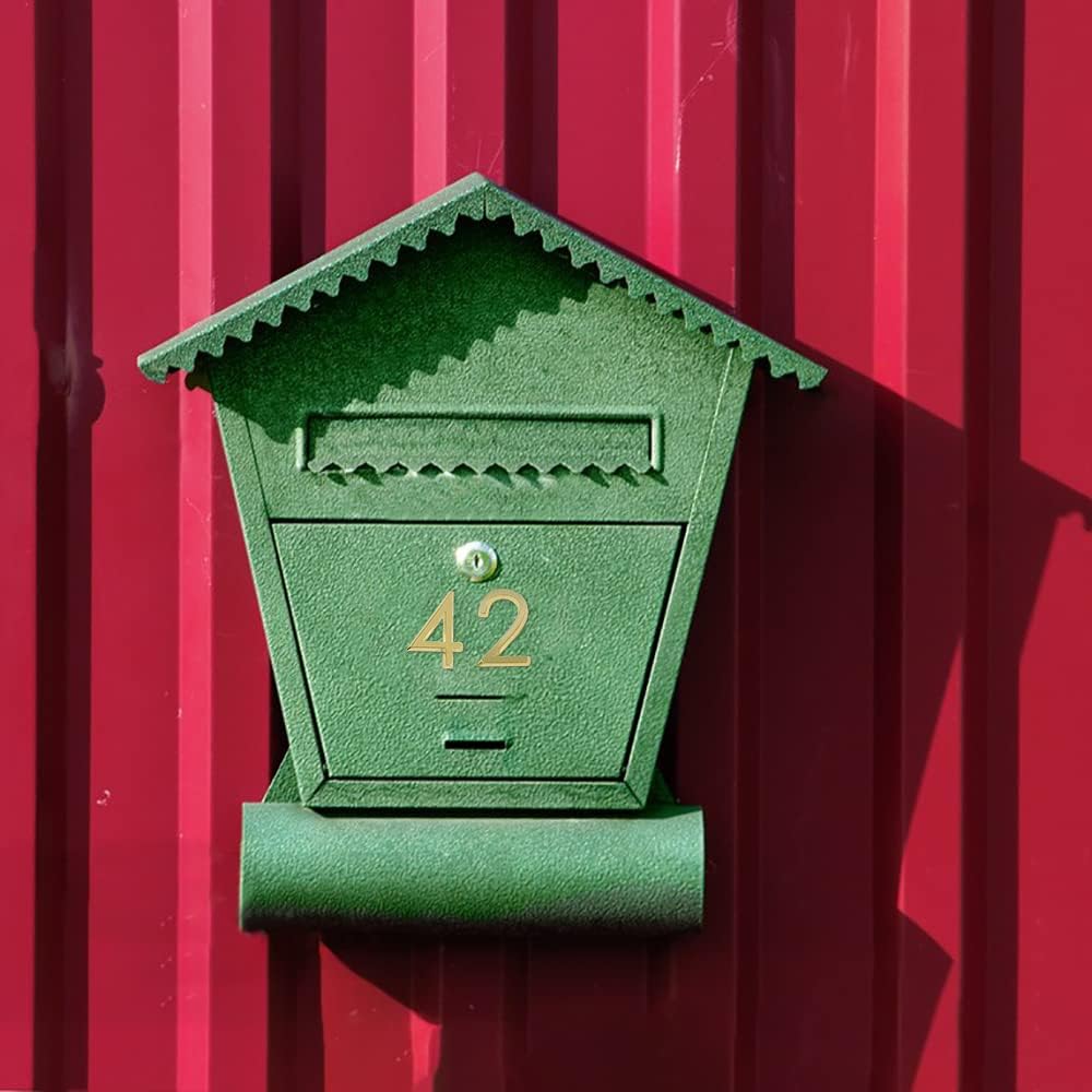 Pack of 20, Self Adhesive Golden Waterproof Mailbox Numbers 0-9, lyfLux Door Address Number Stickers For Apartments, Hotel, Offices, Decoration