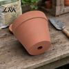 Terracotta Flowerpot Flowerpot, Clay Plant Pot with Drainage Hole, Porous Indoor Outdoor Planter for Plants Succulents Cacti Herbs Crack Resistant