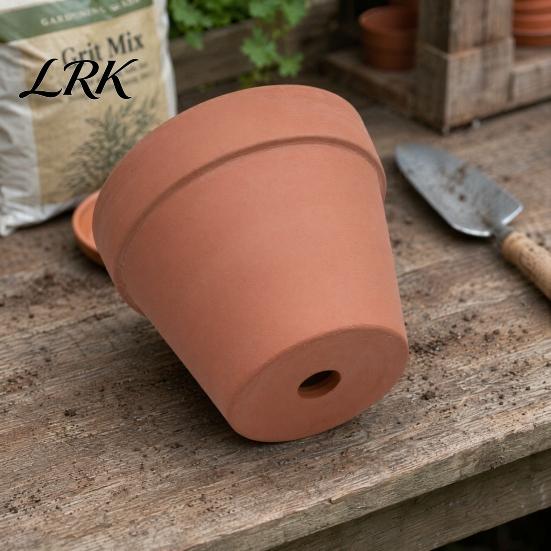 Terracotta Flowerpot Flowerpot, Clay Plant Pot with Drainage Hole, Porous Indoor Outdoor Planter for Plants Succulents Cacti Herbs Crack Resistant