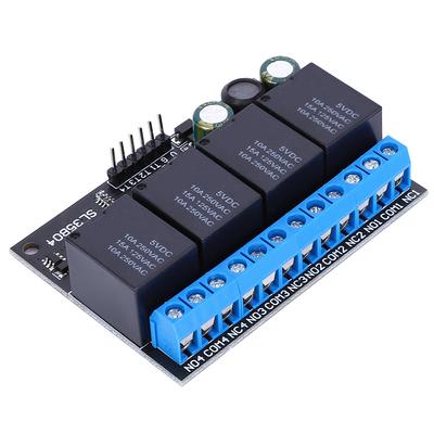 SL35B04 12V 4-Kanal-Relaismodul Bistabiles Selbstverriegelndes Relaismodul Low-Level-Steuerschalter