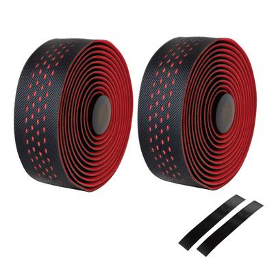 Barra de Bicicleta de Estrada GORIX 2 Cores Fita Preta x Vermelha, (GX-063BD), Antiderrapante, Absorvente de Choque,