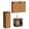 Bathroom Furniture Set 4 pcs Smoked Oak