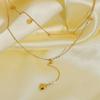 Women Necklace Double Layer Pendant Neck Chain Stainless Steel Choker Party Stylish Jewelry Engagement Decoration