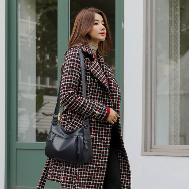 Women's Bag Handbag Fashionable Middle-aged Mother Bag Shoulder Bag Solid Color Ladies Handbag Messenger Bag