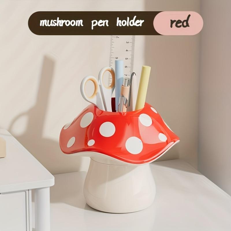 1PC mushroom-shaped storage box, made of durable materials, minimalist design, desktop creative pen holder, student office stationery