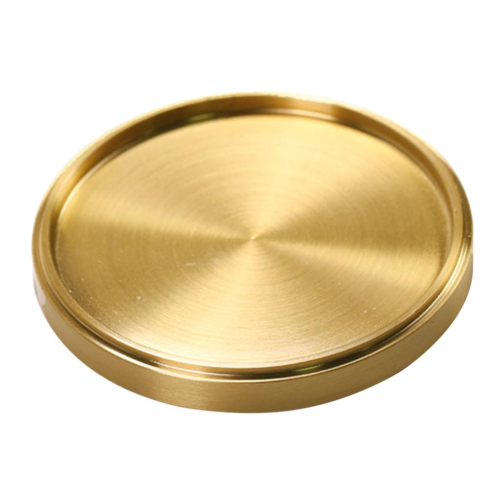 Coaster Cup Mats Protect Heat Resistant Mats Cup Tray Cup Coaster Copper Round Coasters Dining Table Holiday Decorations