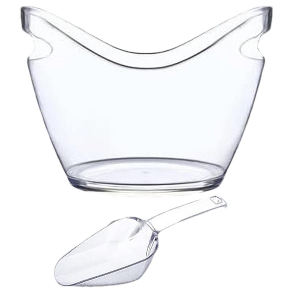 Transparent Ice Bucket Storage Bucket Beer Wine Bucket Bar Ice Bucket Container Champagne Can Wine Champagne Beer Chiller прозрачный