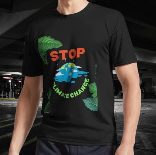 stop climate change Active Logo T-Shirt Funny Size Mode American T-shirt S разноцветный