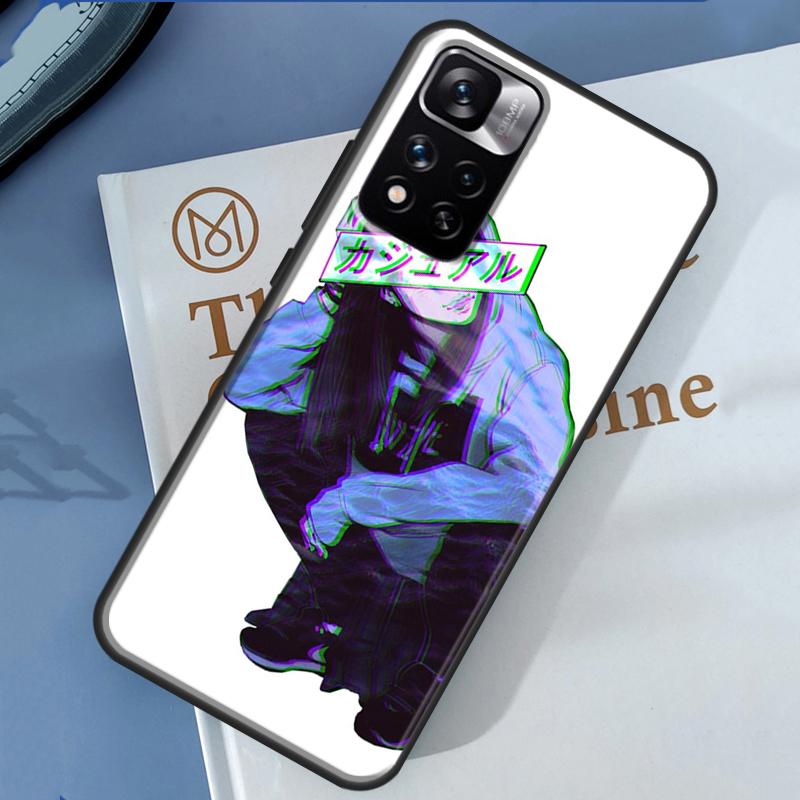 Sad Japanese Anime Case For Xiaomi Redmi Note 14 13 11 9 10 12 Pro 9S 10S 11S 12S Redmi 10C 12C 13C 14C Cover