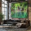 Natural Beauty Forest Waterfall Murals Tapestry  Cloth Wall Hanging