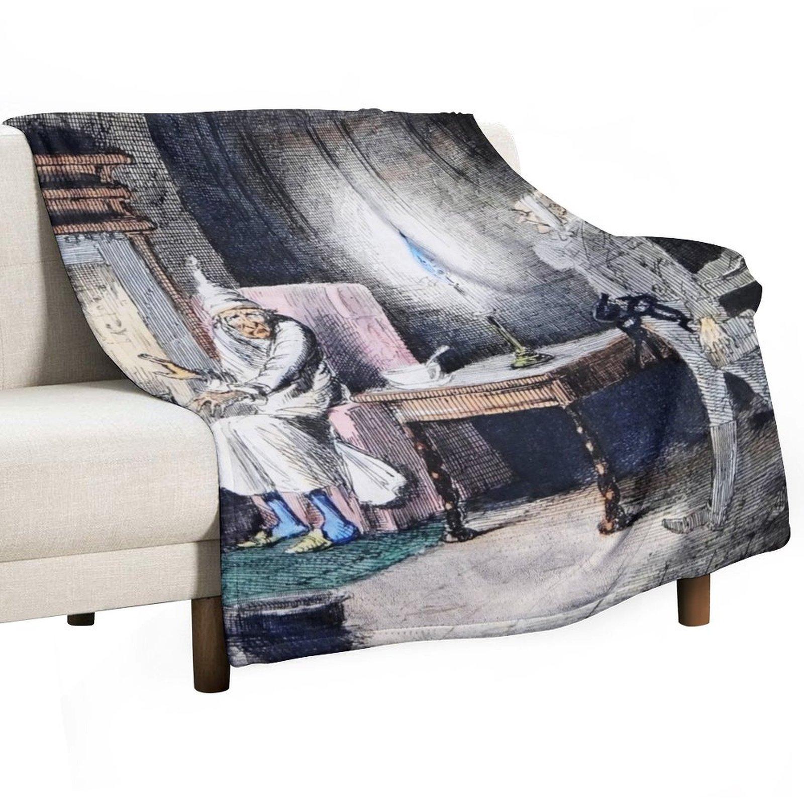 

Scrooge and Marley Throw Blanket Tourist Soft Hairy for sofa Blankets 30x40in