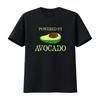 Mens Powered By Avocado T Shirt Funny V3 Black vintage Washed streetwear Breathable homme Top For Everyday Wear Comfortable
