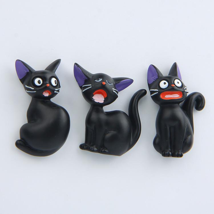 Service Kiki Delivery Jiji Cute Black Cat Magnetic Refrigerator Decoration