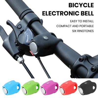 Electric Bicycle Bell Handlebar Mounted 130dB High Decibel Rainproof Battery Operated Universal Silicone Mountain Bike Horn Bike Accessories