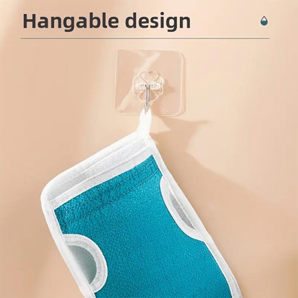 Ladies' 3-Piece Bath Towel Set for Strong Mud and Dust Scrubbing, Long Back Scrubber
