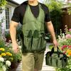 9-Piece Garden Tool Storage Apron with Multiple Pockets Gardener Apron for Gardening In Flower Beds Vegetable Patches