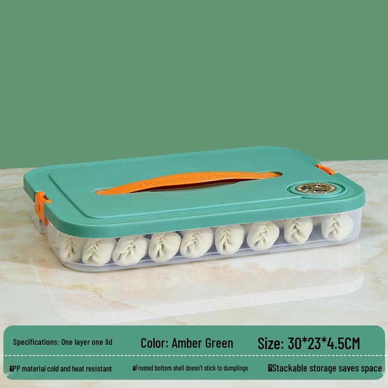 Dumpling Freezer Tray: Portable Multi-Layer Storage Box for Fresh Wontons