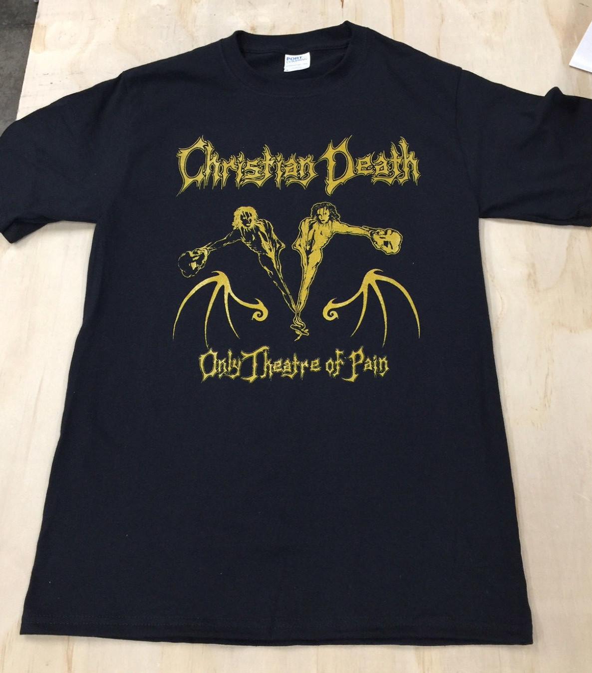 Christian Death Shirt only theatre of pain death rock Bauhaus cure 45 grave kbd S
