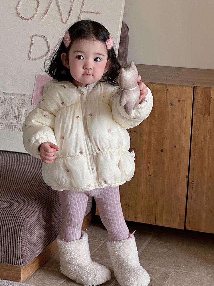 Baby Winter Female Baby Korean Version Bobo Point Warm and Comfortable Thick Cute Baby jumpsuit