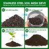 3Pcs Garden Soil Sieve Stainless Steel Rice Fine Wire Mesh Strainer Handheld Kitchen Strainers Round Flour Baking Sieve