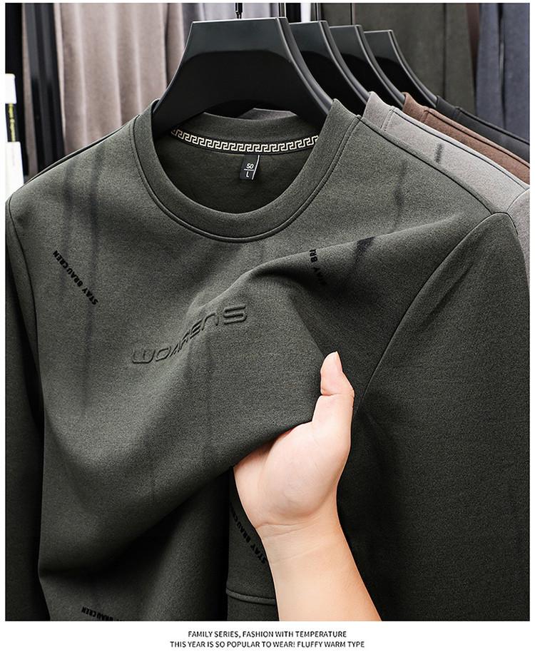 

Premium Chinese Print Crew Neck Long Sleeve Men s Autumn Slim Fit Sweatshirt 5XL зелений