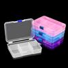 5-Compartment Transparent Plastic Box with Sliding Lid, Hanging Jewelry & Accessories Organizer