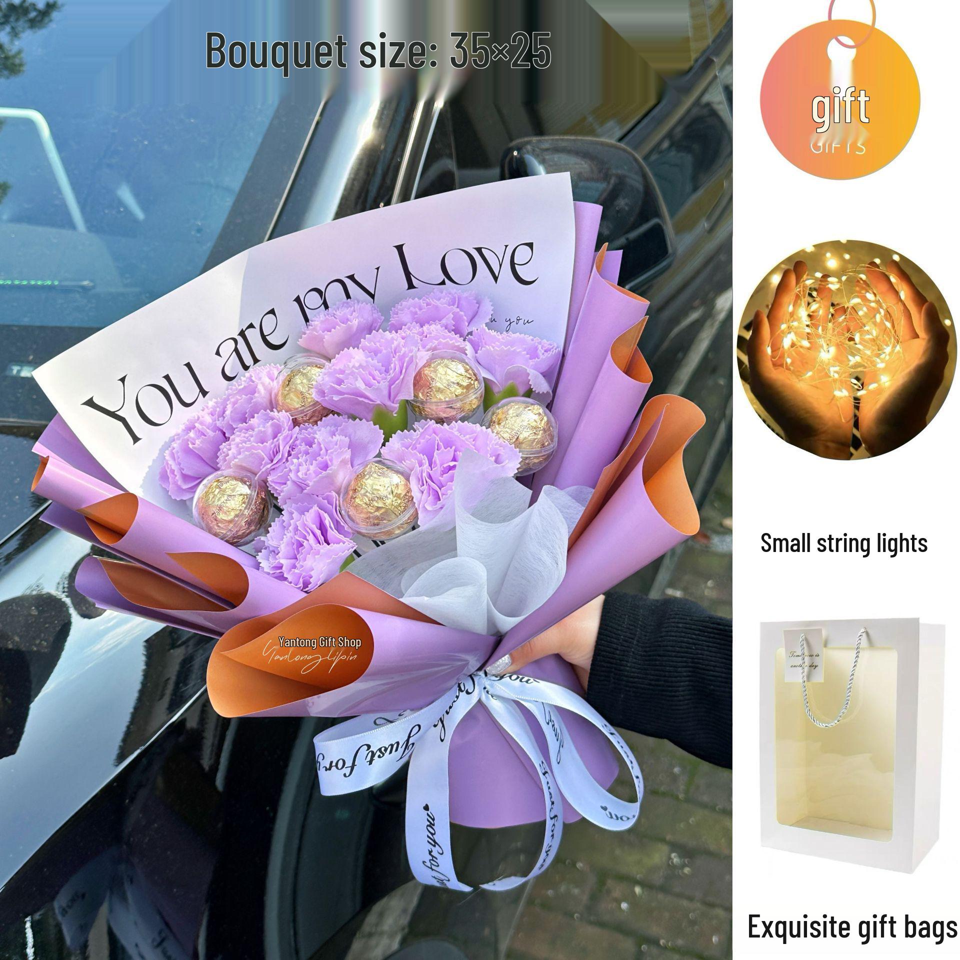 

Рождественский букет из шоколадных конфет в подарочной коробке для парня, девушки или друзей - Идеальный подарок на день рождения или для выражения любви