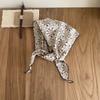 Embroidered Pure Cotton Triangular Scarf For Spring Summer Thin Breathable Tied Headband Decorative Small Scarf Korean Style