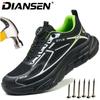 Cushioned Breathable Safety Shoes Steel Toe Boots For Men Anti-Puncture Anti-Drop Work Sneakers Slip Resistant Work Shoes